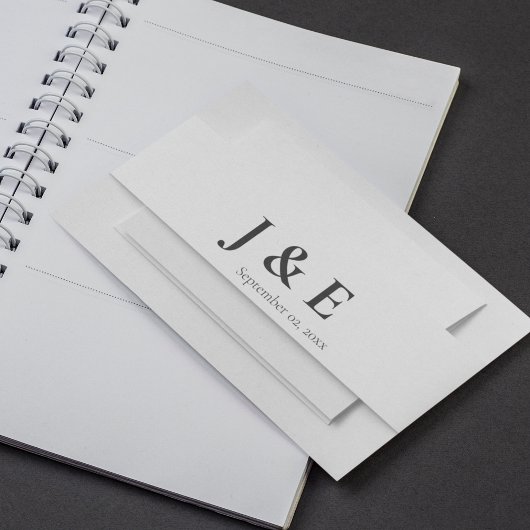 黒エレガント白結婚テーマ 招待状ベリーバンド