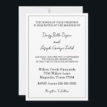 黒エレガント白結婚式招待状 招待状<br><div class="desc">この黒エレガント白結婚式招待状は時代を超越した洗練を醸し出している。ブラックお洒落の配色を採用し、クラシックスタイルとデザインを混ぜ合わモダンせる。ミニマルなレイアウトはエレガント、タイポグラフィと繊細なアクセントを強調し、特別な日のために洗練された控えめな招待状を求めるカップルに最適。この招待結婚は、あなたのお祝いのトーンを設定高品質するシックなプレゼンテーションを提供する。</div>