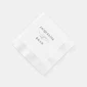 黒エレガント白結婚心 縁ありカクテルナプキン (角)