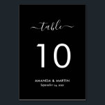 黒エレガント白結婚 テーブルナンバー<br><div class="desc">スクリカスタムッ結婚プフォントを搭載した白黒のテーブモダンルナンバーカード一致する項目が使用可能。</div>