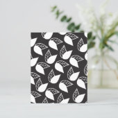 黒エレガント白葉スクラップブック紙 (スタンド正面)