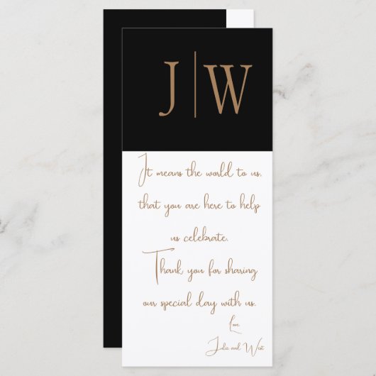 黒エレガント白金ゴールドあり結婚がとう (正面/裏面)