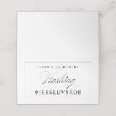 黒エレガント白金ゴールドのハ縁どシタグ記号 プレイスカード (外部開封)