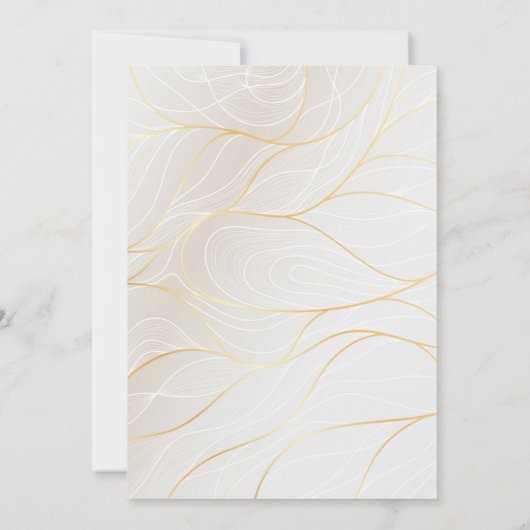 黒エレガント白金ゴールド写結婚真 招待状 (裏面)