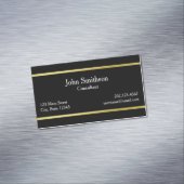 黒エレガント白金ゴールド縁ど マグネット名刺 (インサイチュ)