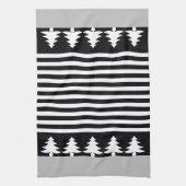 黒エレガント白 キッチンタオル (縦)