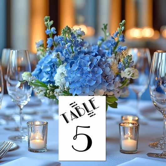 黒エレガント白、ギャツビー、テーブル番号 テーブルナンバー