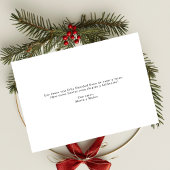 黒エレガント白Feliz Navidad家族の写真 シーズンカード