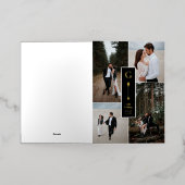 黒エレガント矢印結婚のコラージュ 箔グリーティングカード (外側レイダウン)