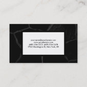 黒エレガント石ミニマリストホワイトプロフェッショナル 名刺 (裏面)
