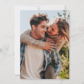 黒エレガント筆植物画結婚像 セーブザデート (裏面)