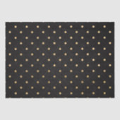 黒エレガント箔と金箔の水玉模様 薄葉紙 (正面)