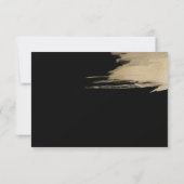 黒エレガント素朴シンプル金ゴールド結婚モダンズ 出欠カード (裏面)