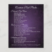 黒エレガント紫と白のトーンヴィンテージフレーム チラシ (正面)