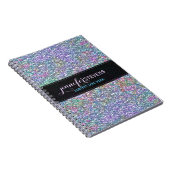 黒エレガント紫カラフルグリッター&スパークル ノートブック (右側)