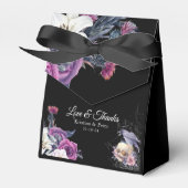 黒エレガント紫ゴシックフローラスカル結婚ズ フェイバーボックス (正面サイド)