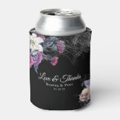 黒エレガント紫ゴシックフローラスカル結婚ズ 缶クーラー (缶正面)