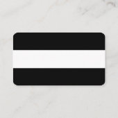 黒エレガント結婚ストライプの登録カード エンクロージャーカード (裏面)