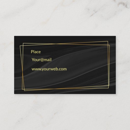 黒エレガント絹 名刺 (裏面)