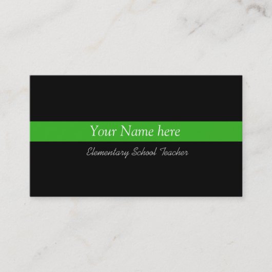 黒エレガント緑プロフェッショナル事業 名刺 (正面)