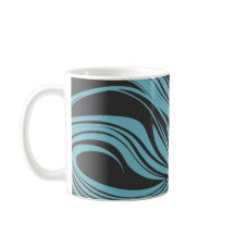 黒エレガント線のターコイズの流線