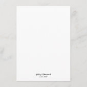 黒エレガント縁どの結婚ディナーメニュー メニュー (裏面)