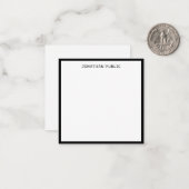 黒エレガント縁どクラシック書体 ノートカード (正面/裏面インサイチュ)