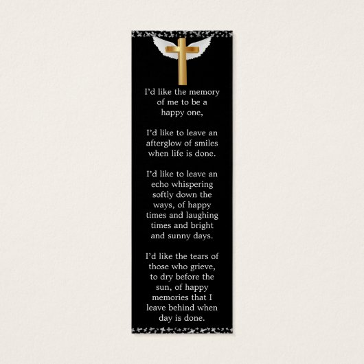 黒エレガント繊細な記念葬式のしおり (裏面)