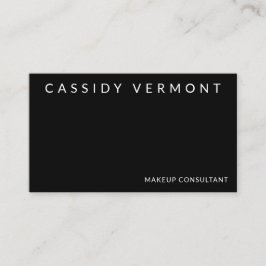 黒エレガント美しいメイクアップヘアコンサルタント 名刺
