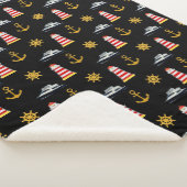 黒エレガント航海ののアイコン シェルパブランケット (3/4)