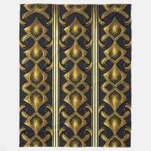 黒エレガント色と金ゴールドのアールデコ模様