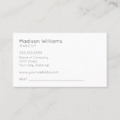 黒エレガント色と金ゴールドグリッターメイクアップ 名刺 (裏面)