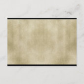 黒エレガント色と金ゴールドシャンパンのタイムラ結婚イン エンクロージャーカード (裏面)