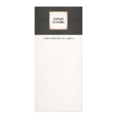 黒エレガント色と金ゴールドスタイリッシュモダンヴィンテージ ラックカード (正面)