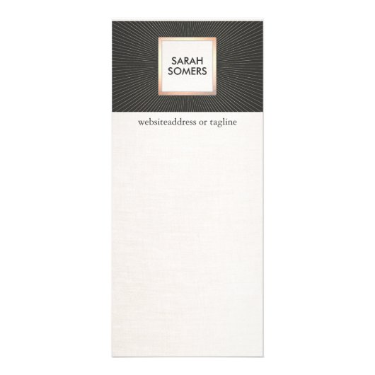 黒エレガント色と金ゴールドスタイリッシュモダンヴィンテージ ラックカード (正面)