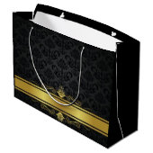 黒エレガント色と金ゴールド大抱き枕 ラージペーパーバッグ (裏面アングル)