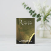 黒エレガント色と金ゴールド色のジエリー表示 名刺 (スタンド正面)