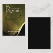 黒エレガント色と金ゴールド色のジエリー表示 名刺 (正面/裏面)