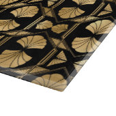 黒エレガント色と金ゴールド1920sアールデコヴィンテージ カッティングボード (角)