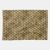 黒エレガント色と金ゴールド1920sアールデコヴィンテージ キッチンタオル (横)