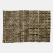 黒エレガント色と金ゴールド1920sアールデコヴィンテージ キッチンタオル (横)