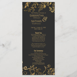 黒エレガント色と黄色の金ゴールドフローラプログラム プログラム