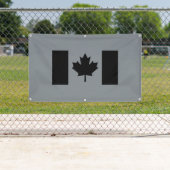 黒エレガント色のカナダ国旗 横断幕 (インサイチュ)