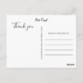 黒エレガント色のコラージュ | 空白のありがとう ポストカード (裏面)