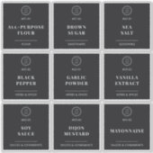 黒エレガント色のビジネスカスタムロゴパネルのラベル シール (正面)