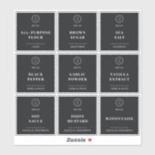 黒エレガント色のビジネスカスタムロゴパネルのラベル シール (シート)