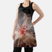 黒エレガント色の半透明の花 エプロン (インサイチュ)