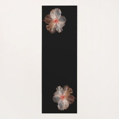 黒エレガント色の半透明の花 ヨガマット (裏面)