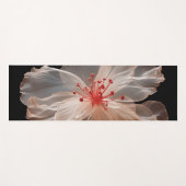 黒エレガント色の半透明の花 ヨガマット (正面(横))