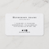 黒エレガント色の曇り抽象芸術署名 名刺 (裏面)